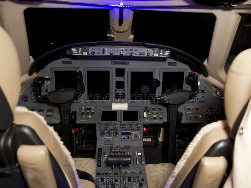 Private Jet Aircraft Cockpit stock images Private Jet Aircraft Cockpit stock images
