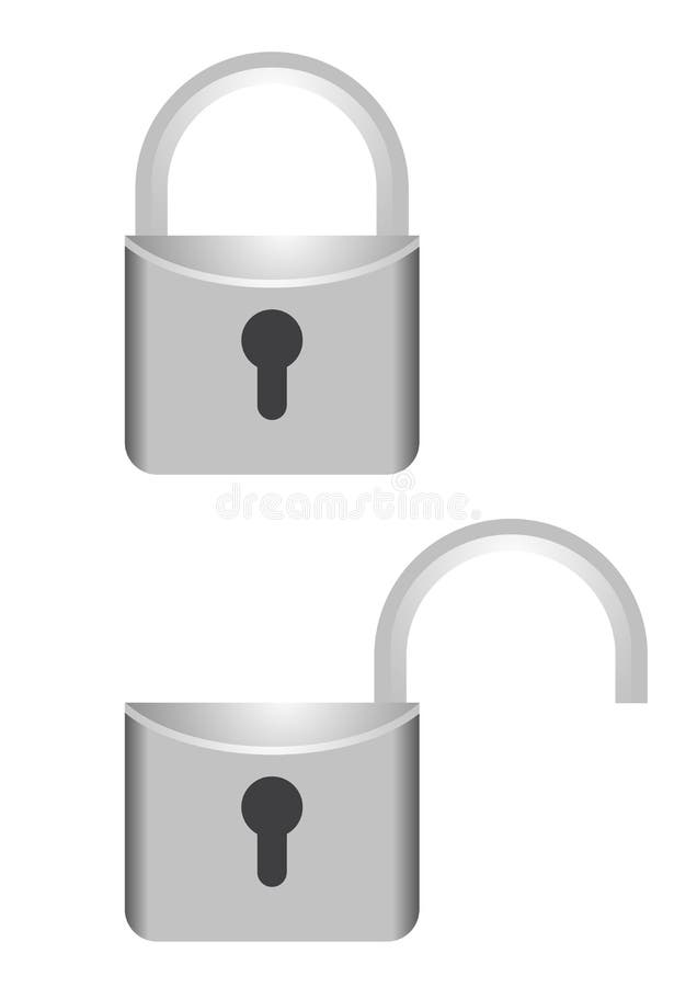 Private lock stock illustration