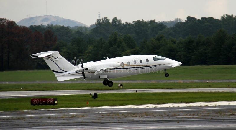 Private plane taking off