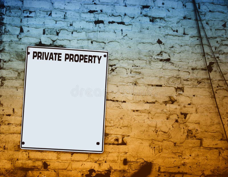 Private property plate