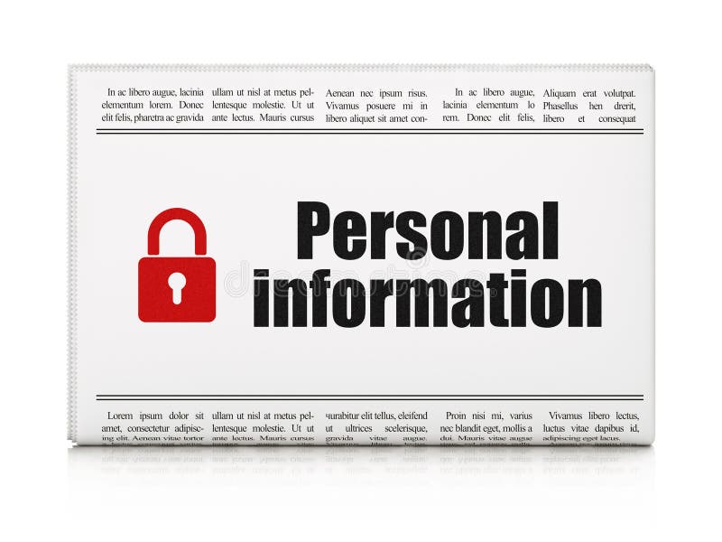 Privatlebennachrichtenkonzept: Zeitung mit persönlichem vektor abbildung Privatlebennachrichtenkonzept: Zeitung mit persönlichem vektor abbildung