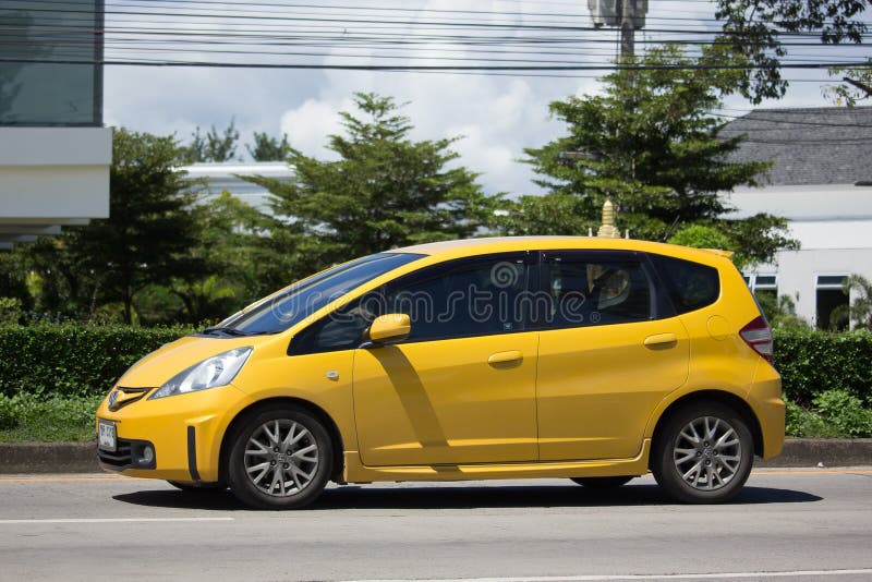 Privé stadsauto Honda Jazz Hatchback royalty-vrije stock foto