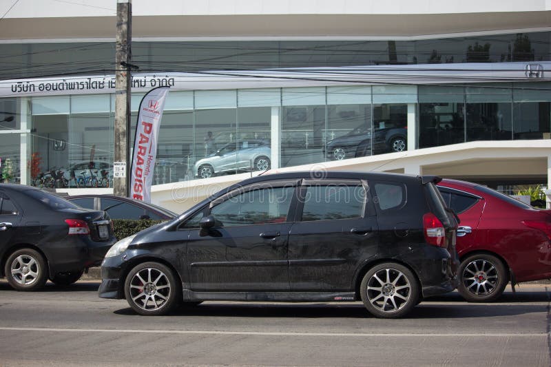 Privé stadsauto Honda Jazz Hatchback royalty-vrije stock fotografie