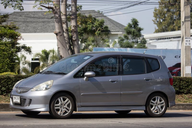 Privé stadsauto Honda Jazz Hatchback royalty-vrije stock foto