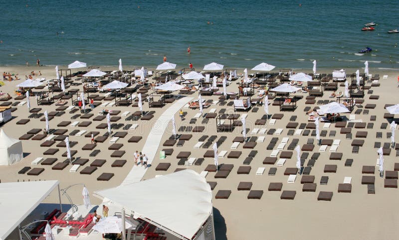 Privé strand stock afbeelding Privé strand stock afbeelding