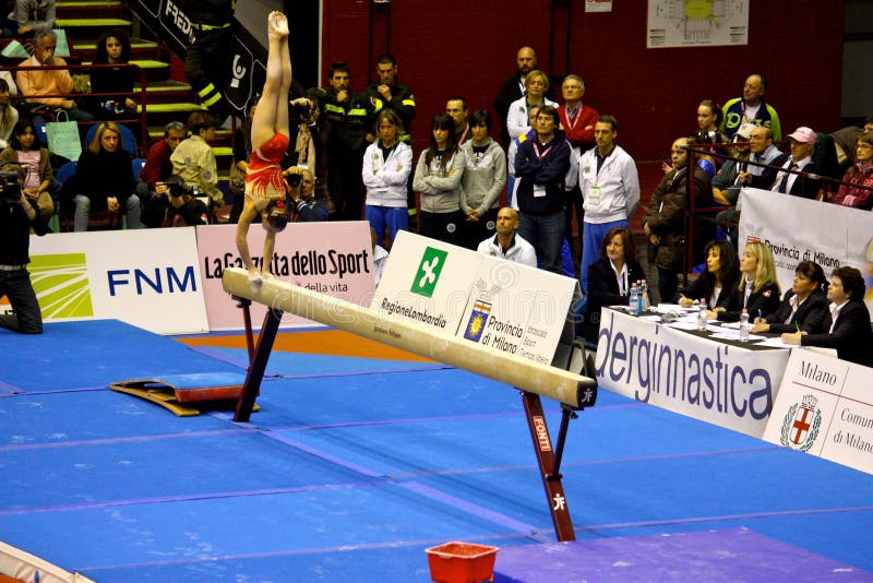 prix gymnastique grand de 2008 Milan photos libres de droits prix gymnastique grand de 2008 Milan photos libres de droits