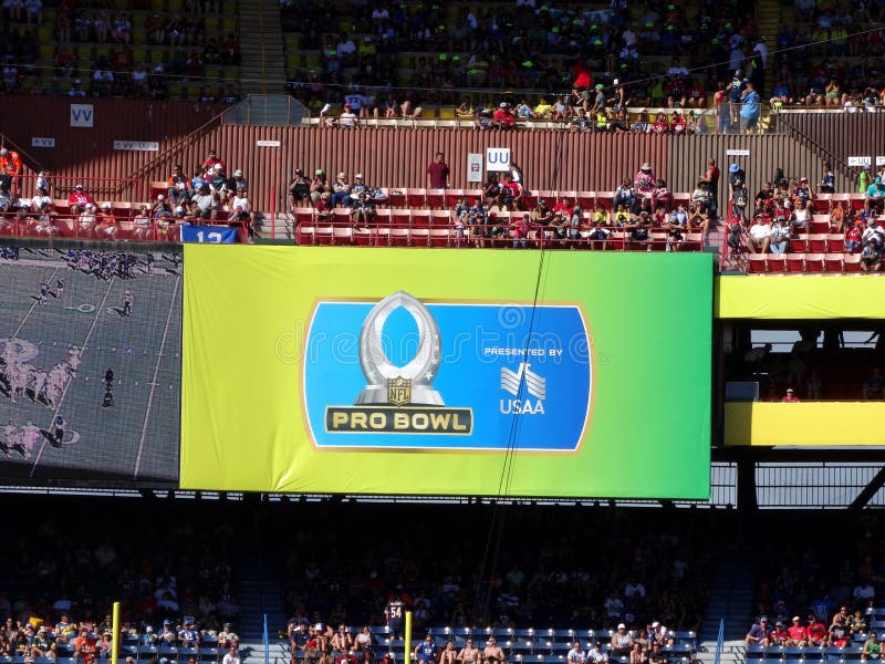 Pro Bowl Powered by USAA Sign in the Stands Editorial Stock Image ...