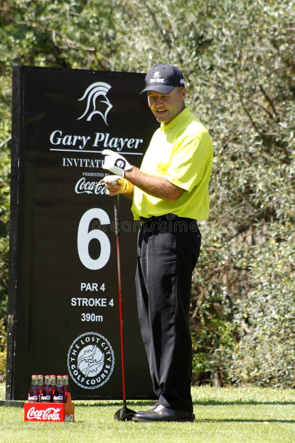 PRO HET GOLFspeler VAN LEVET THOMAS stock fotografie PRO HET GOLFspeler VAN LEVET THOMAS stock fotografie