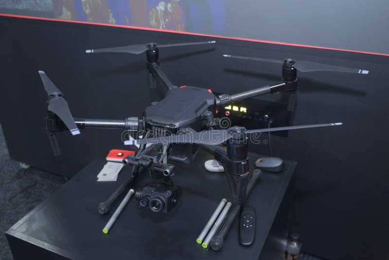 Pro Quadcopter Equipped with Dual Lens Camera. Designed for Examining