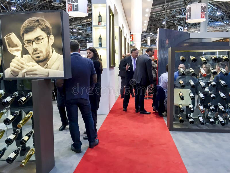 Pro vin juste 2015 de commerce international de Wein photos stock Pro vin juste 2015 de commerce international de Wein photos stock