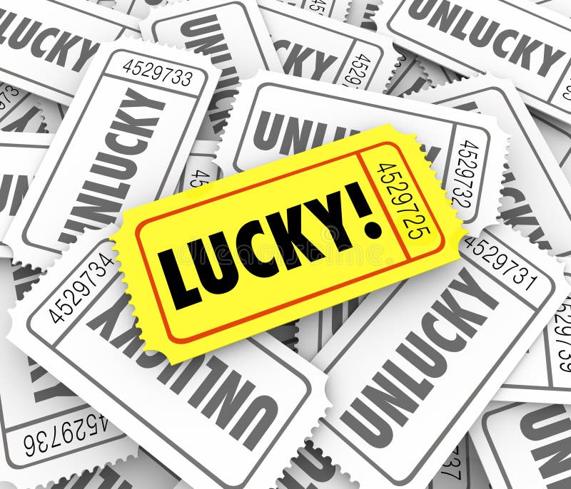 Probabilità Ch del vincitore di concorso di Lucky Versus Unlucky Words Raffle dei biglietti