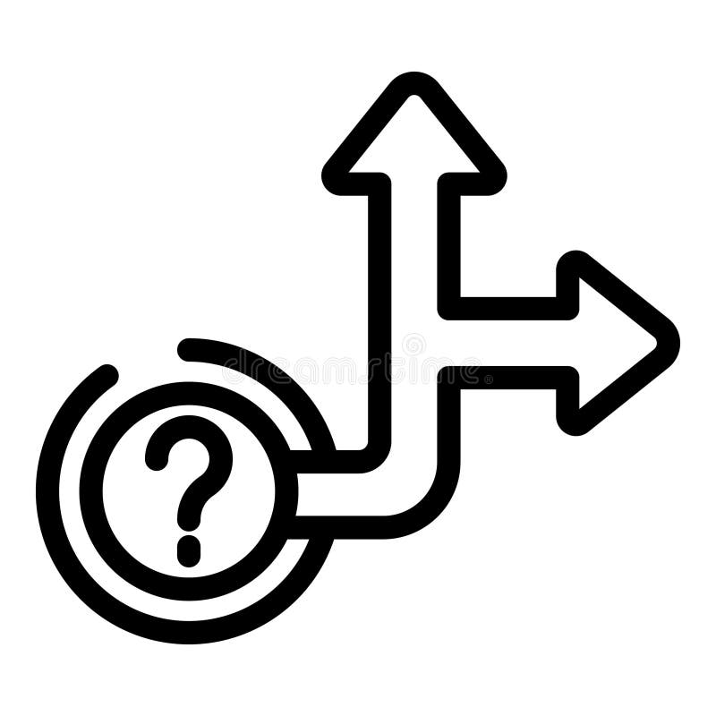 Vectorul vectorial al pictogramei de luare a deciziilor cu probleme. rezolvare problemă vector illustration