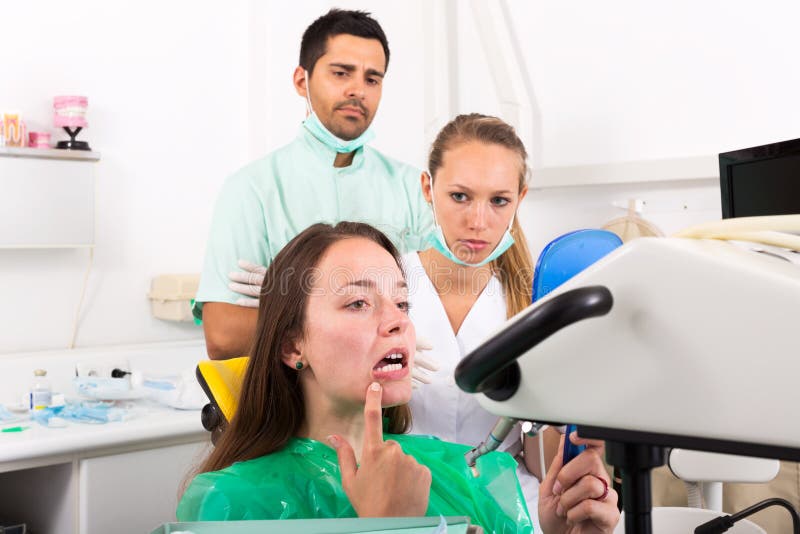 Problem after Dental Treatment Stock Photo Image of office, dentistry