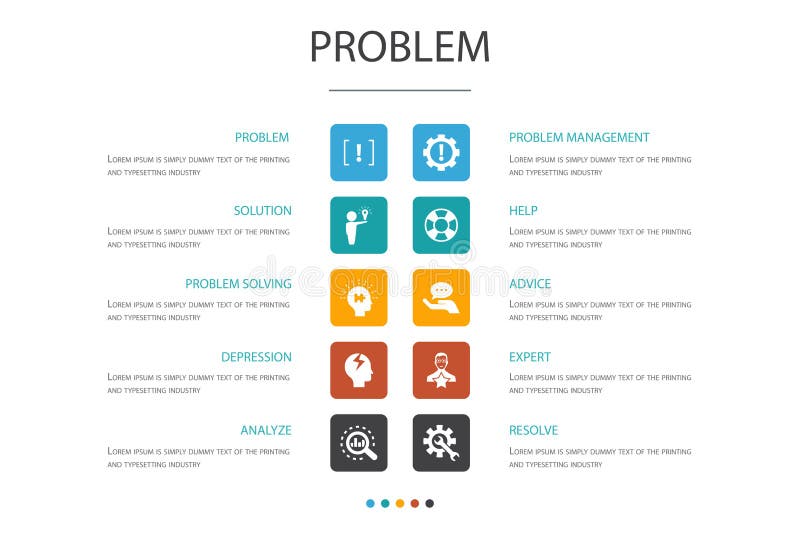 Problem Infographic 10 option concept royalty free illustration