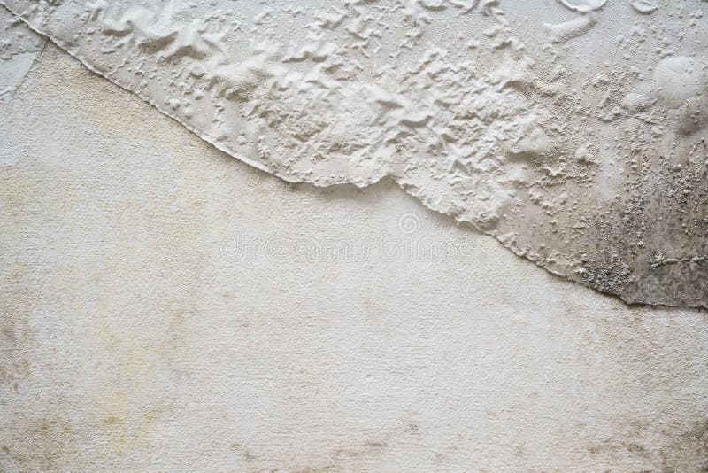 Problem of Moisture Damage Acrylic White Painting Crack Surface Texture