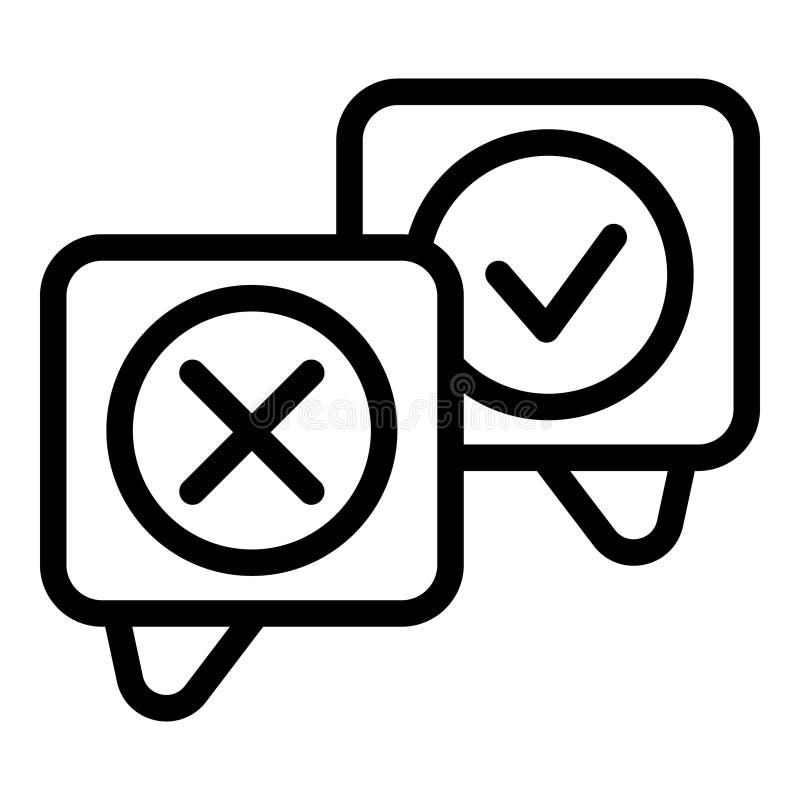 Pictograma Contur vectorial de rezolvări probleme. opțiuni de luare a deciziilor stock illustration