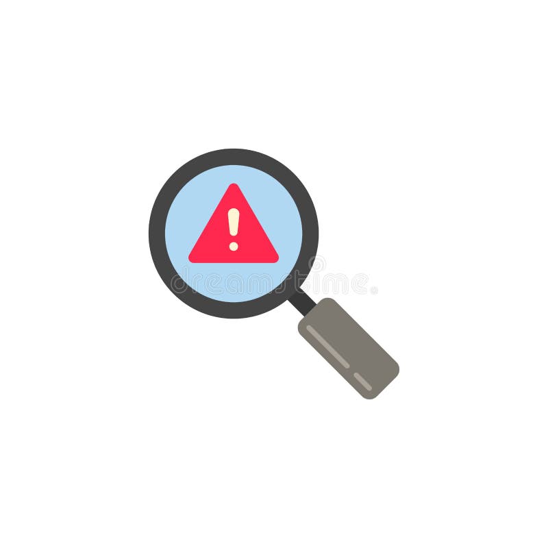 Problem search vector icon symbol find error isolated on white background stock illustration