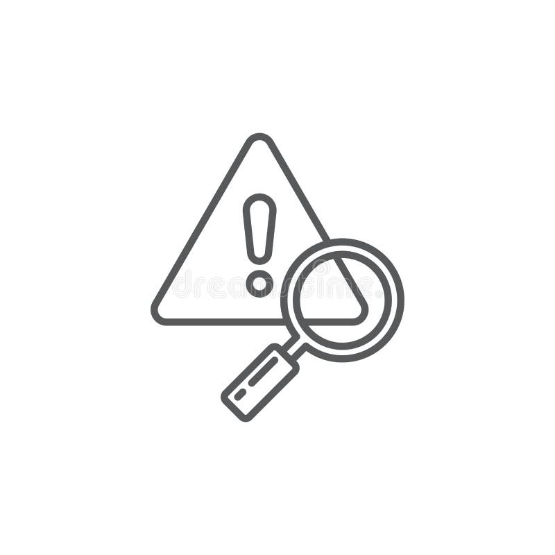 Problem search vector icon symbol find error isolated on white background royalty free illustration