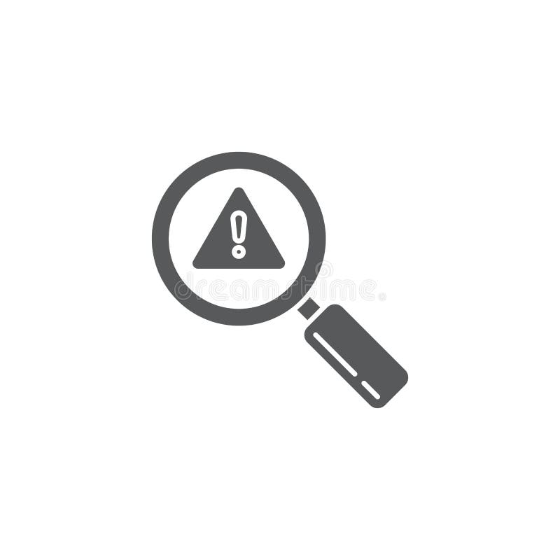 Problem search vector icon symbol find error isolated on white background vector illustration