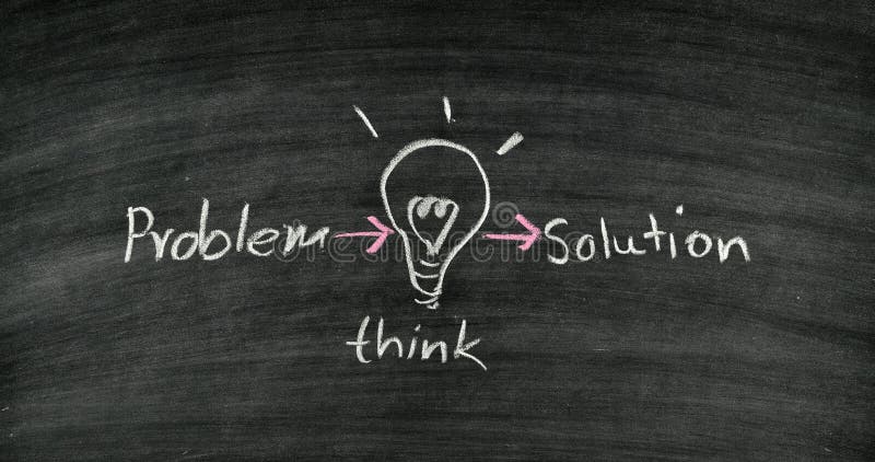 Problem and solution royalty free stock images