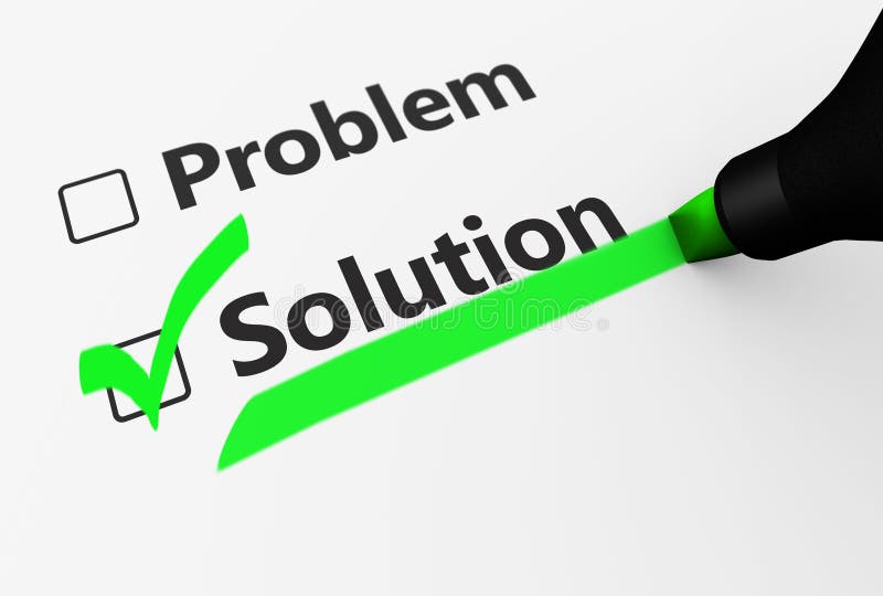 Problem And Solution Customer Support Service Help Stock Illustration ...