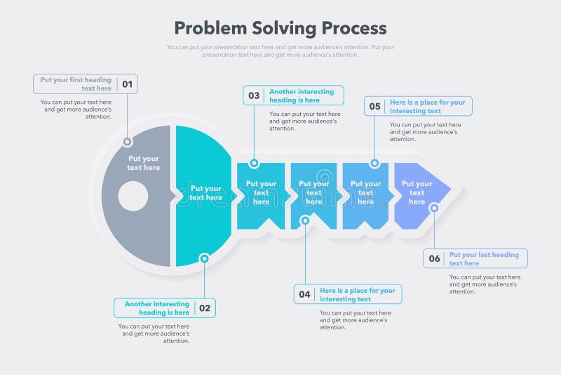 Problem Solving Method Template with Four Steps Stock Photo - Image of ...