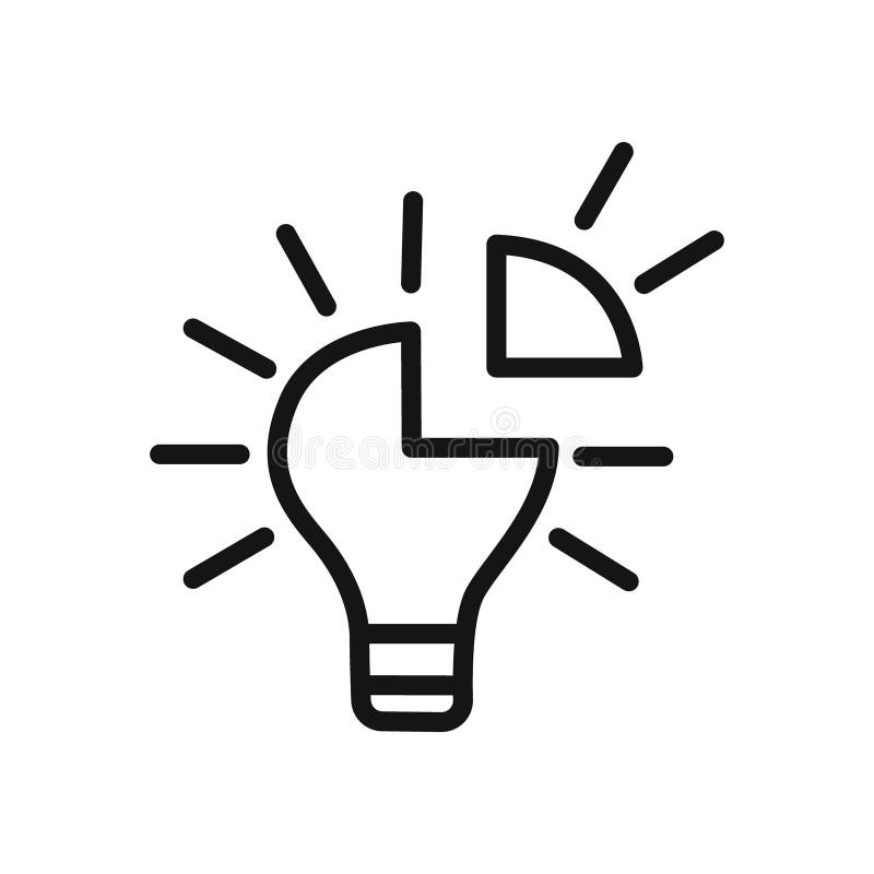 Problem solving skills icon linear vector graphics sign royalty free illustration