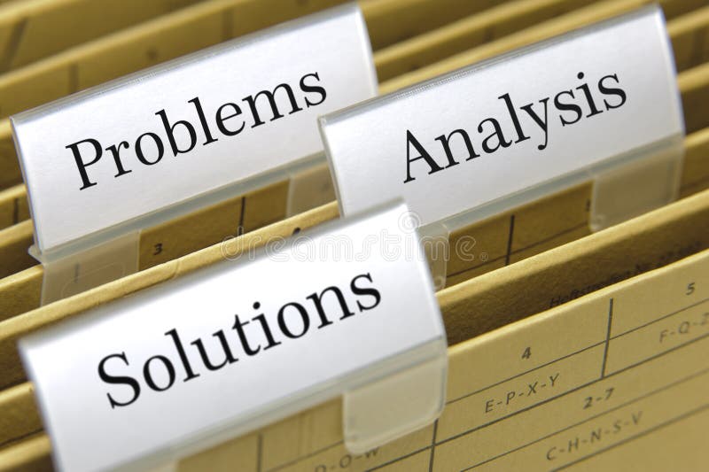 Problems, analysis and solutions stock images Problems, analysis and solutions stock images