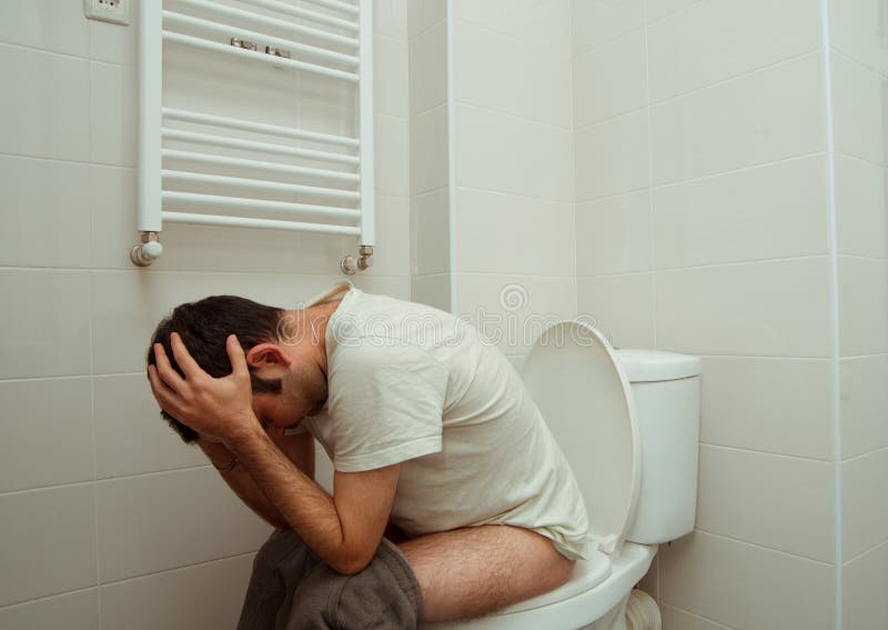 Problemy w toalecie zdjęcia stock Problemy w toalecie zdjęcia stock