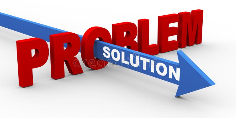 problème 3d et solution illustration de vecteur problème 3d et solution illustration de vecteur