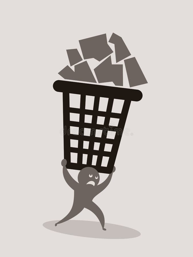 Problème et problème avec des déchets et des déchets illustration de vecteur Problème et problème avec des déchets et des déchets illustration de vecteur
