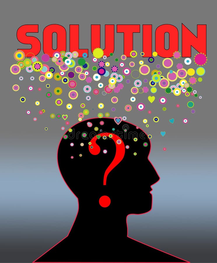 Problème et concept de solution illustration libre de droits Problème et concept de solution illustration libre de droits
