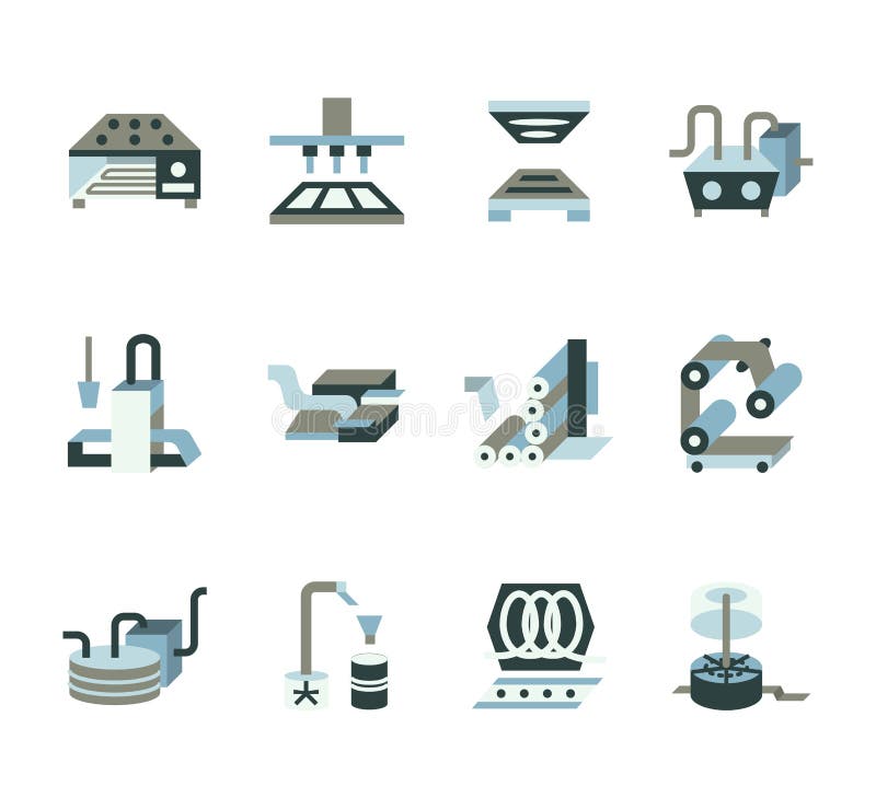 Proceso de los iconos planos de la comida libre illustration Proceso de los iconos planos de la comida libre illustration