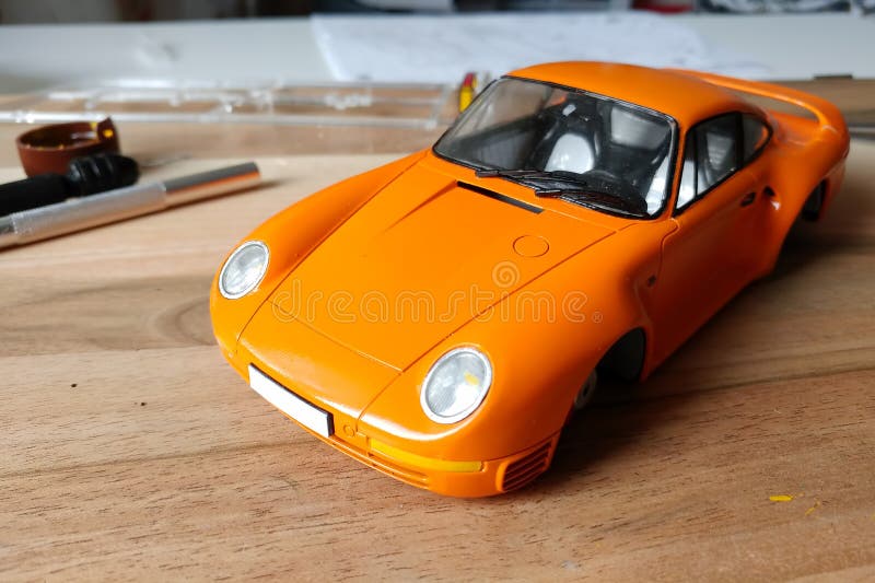 The Process of Assembling and Painting the Scale Model of the Car