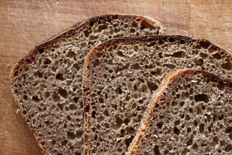The Process of Baking Rye Bread. Sliced Readymade Homemade Bread. the