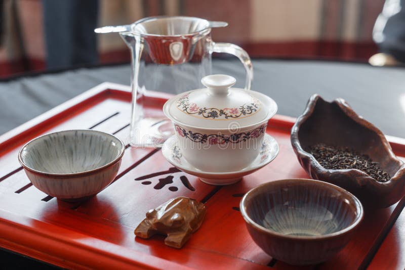 The Process of Brewing Tea at the Tea Ceremony. Stock Image Image of