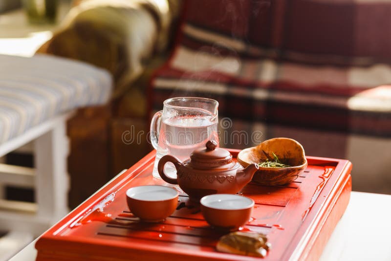 The Process of Brewing Tea at the Tea Ceremony. Stock Image Image of