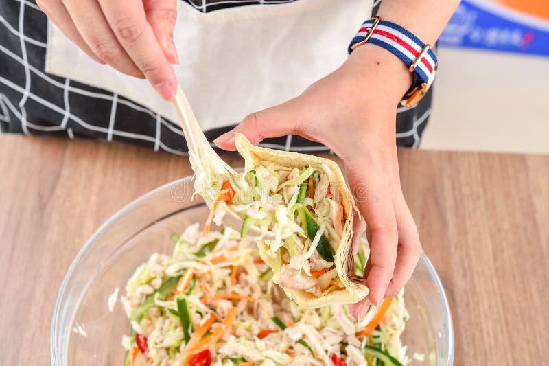 The Process of Chef Cooking Pita Bread Stock Photo Image of food