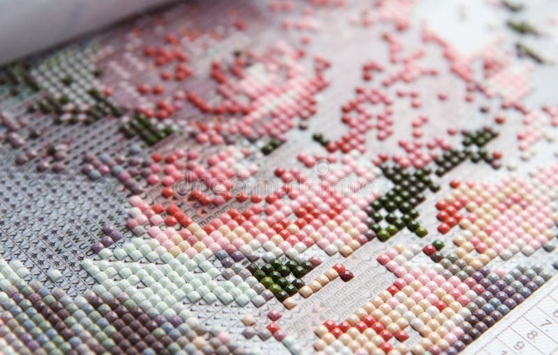 Process of Creation of Diamond Painting 3d from Square Ostrich