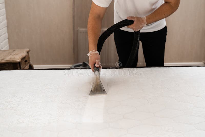 Process of Extraction Dirt from Mattress Using Extractor Cleaning