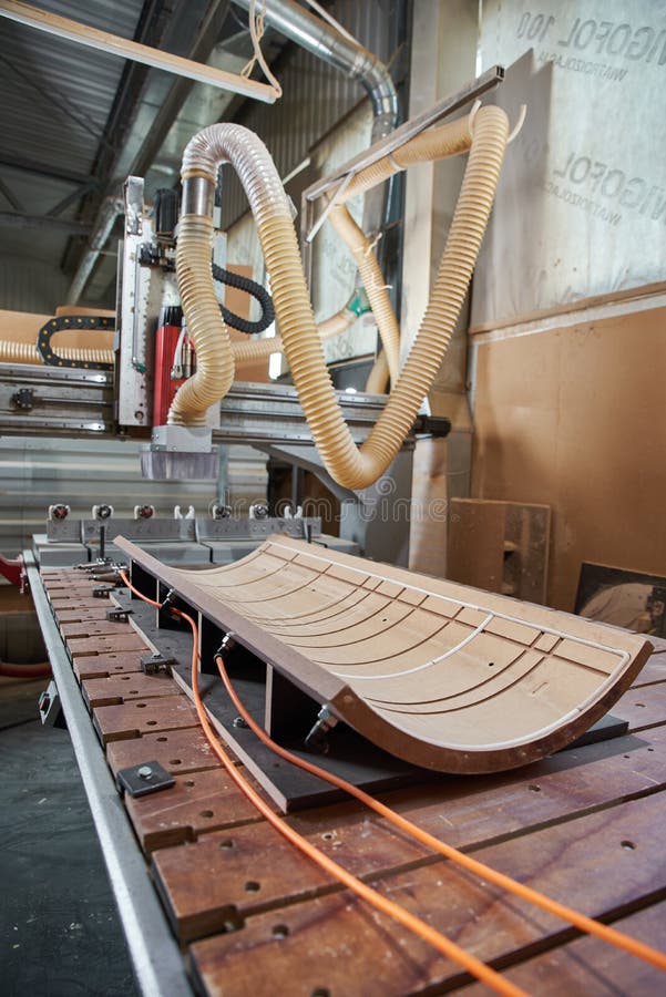 The Process of Making Doors, Laminating Chipboard at the Factory Stock