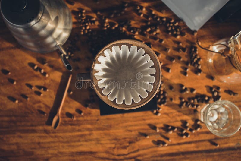 The Process of Making Drip Coffee Stock Image Image of aroma, pour