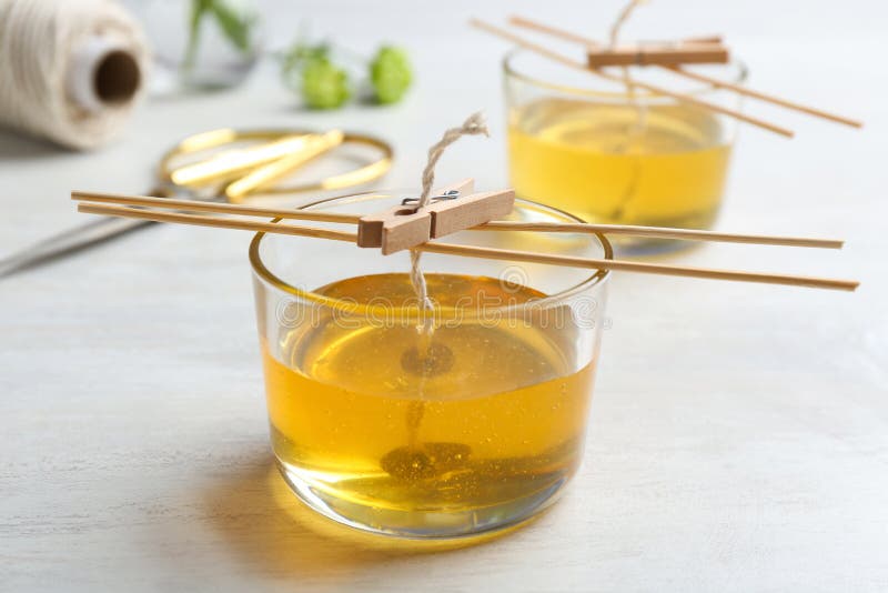 Process of making homemade candle