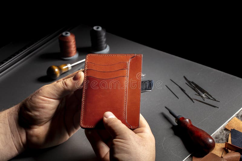 The Process of Making Leather Goods Stock Image Image of create