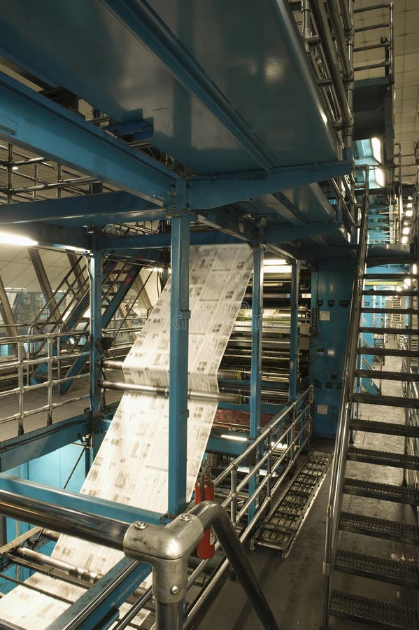 Process of Newspaper Production Stock Photo Image of industrial
