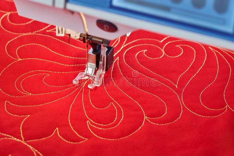 Process Quilting with an Electric Sewing Machine by Using a Freemotion