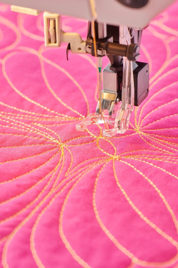 Process Quilting with an Electric Sewing Machine by Using a Freemotion
