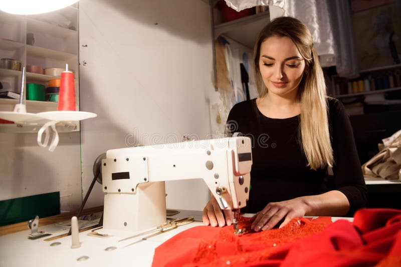 Process of Sewing in Atelier or Tailoring and Repair of