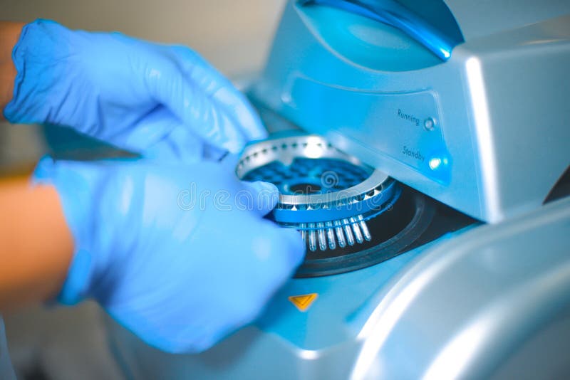 Process of testing for coronavirus stock images