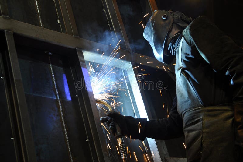 The Process of Welding a Vertical Joint in a Product Stock Image Image of seam, construction